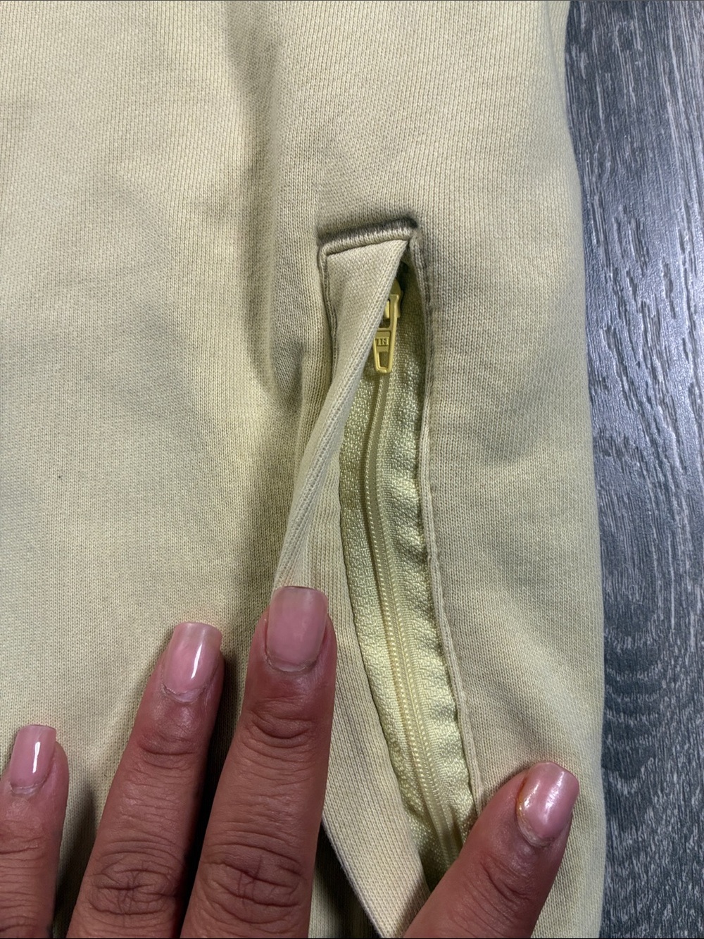 Lacoste Pale Yellow Full-Zip Hoodie with Crocodile Logo Womens XL - Picture 7 of 15